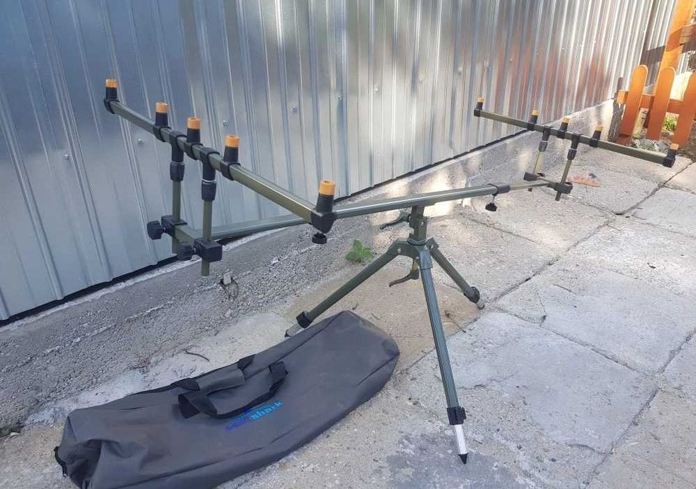 Rod pod EAST SHARK pentru 3 sau 4 lansete Tripod 360 grade buzzbar80cm