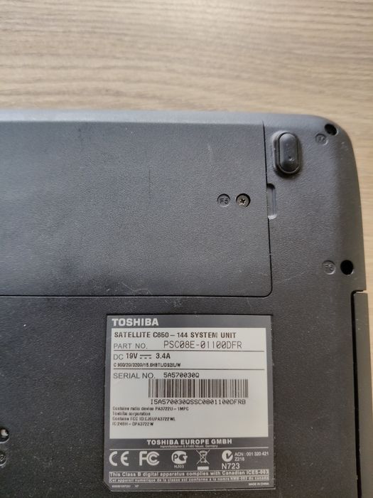 Laptop toshiba satellite c650