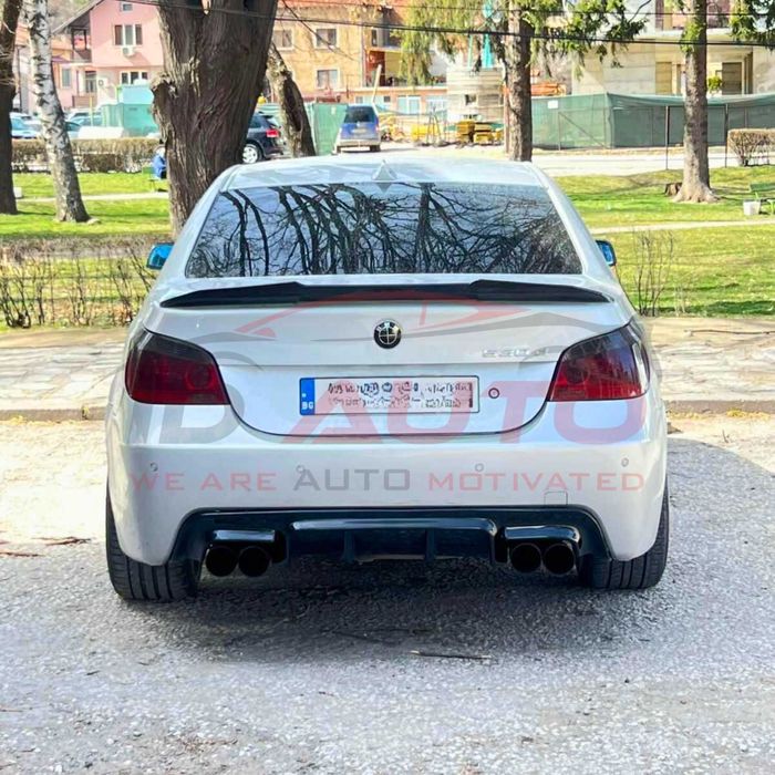 Дифузьор за Bmw E60 E61 - Оребрен, добавка за задна броня, бмв е60 е61