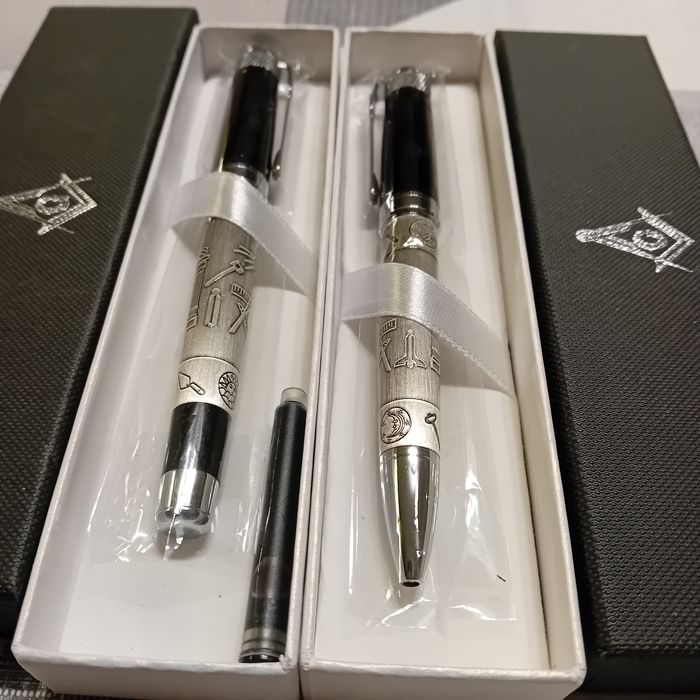 Set masonic stilou si pix nou