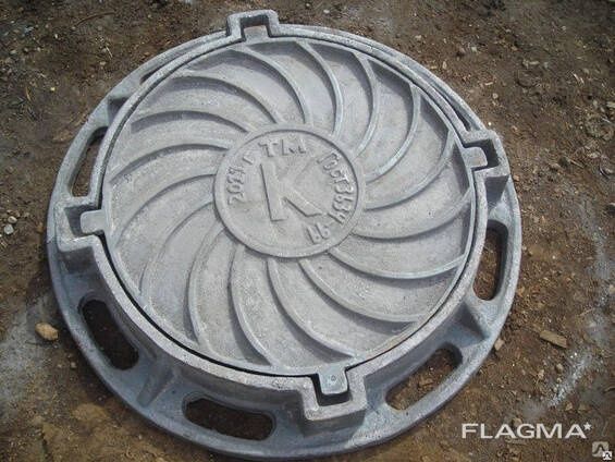 Люк чугунный колодец крышка канализационный