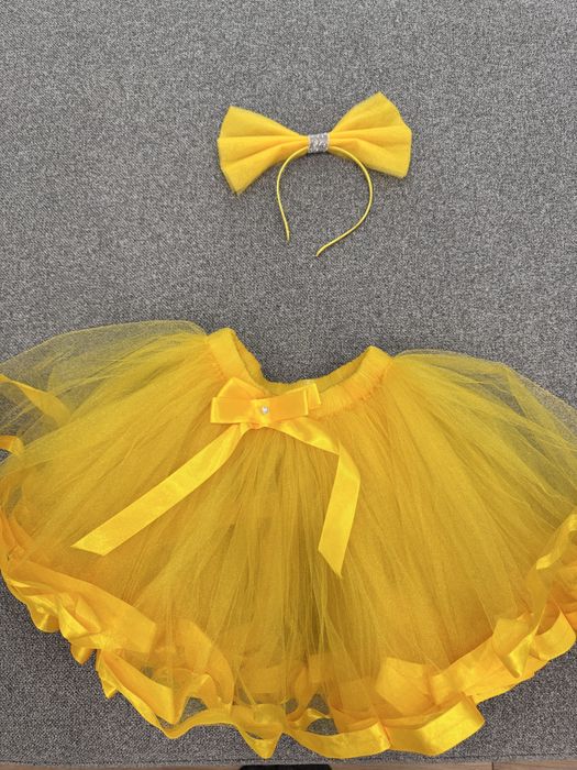 Юбка пачка и бантик на ободке желтые