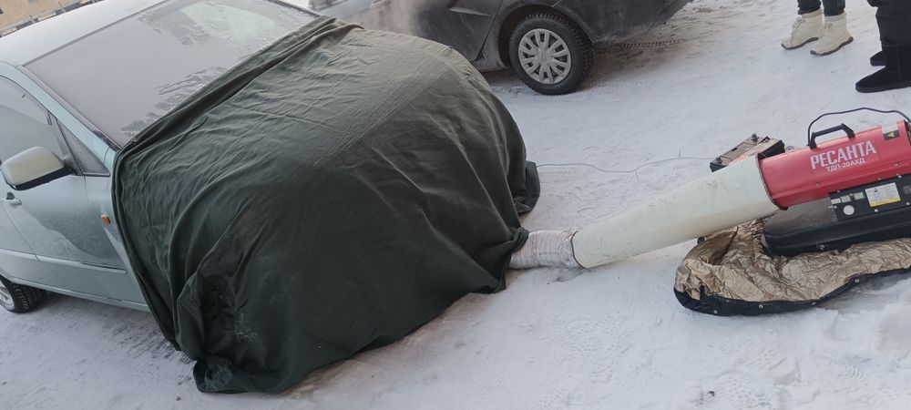 Отогреев машины!!!