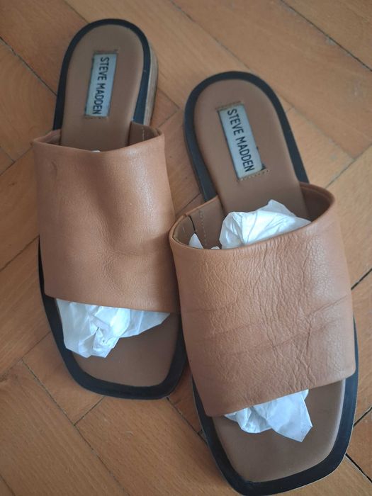 Дамски чехли STEVE MADDEN естествена кожа