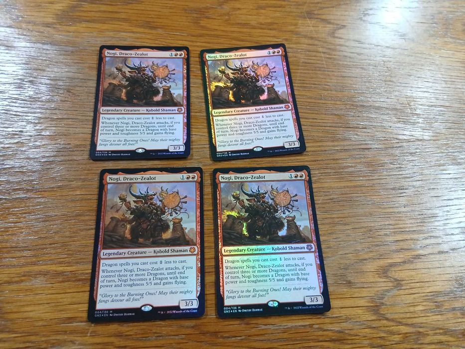 set 4 carti joc Nogi, Draco-Zealot (GN3) pt Magic The Gathering