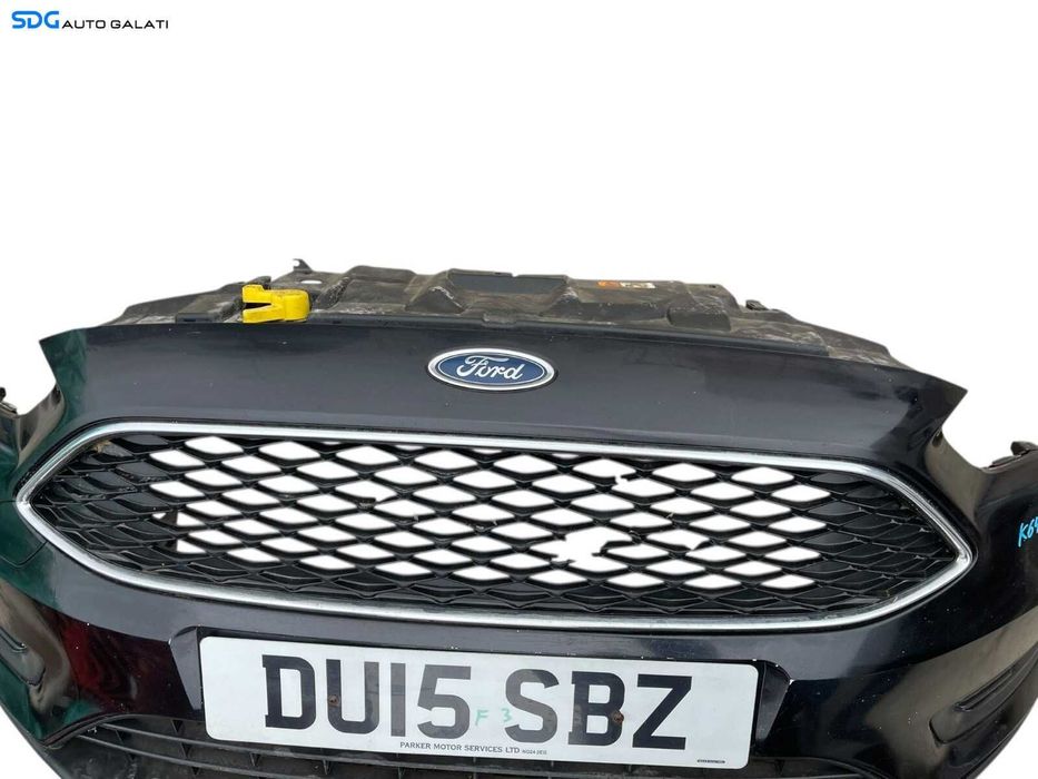 Bara Spoiler Fata Completa cu Grile Sigla si Emblema Ford Focus 3 FL Facelift 2014 - 2018 Culoare FF Panther Black [K6407]