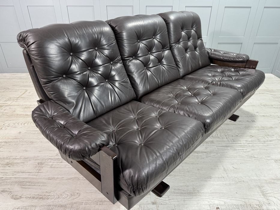 Кожен диван 3-ка Arne Norell Д1106