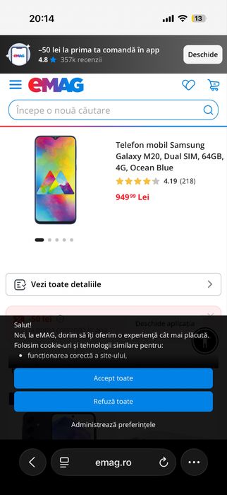 Samsung M20 dual sim nevarlock