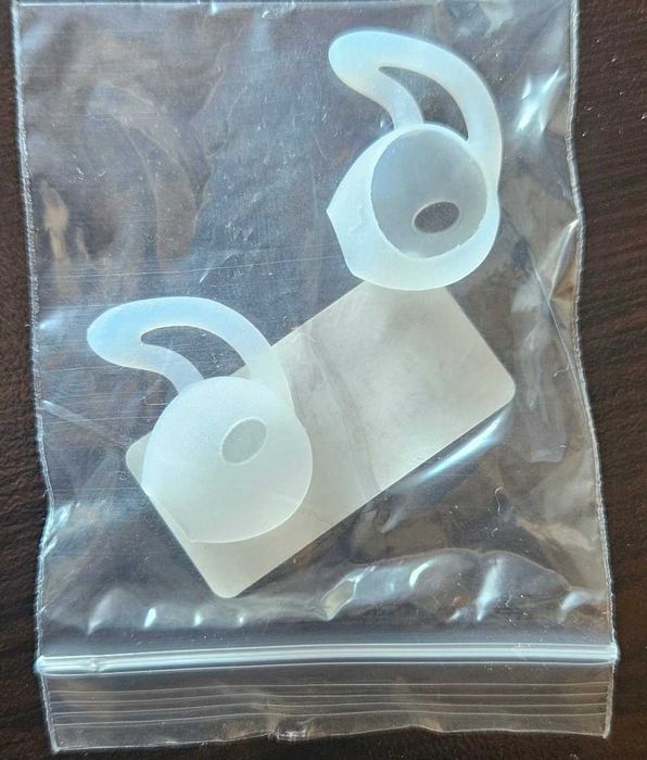 AirPods 1/2 силиконови уплътнители / тънки предпазват от изпадане бели