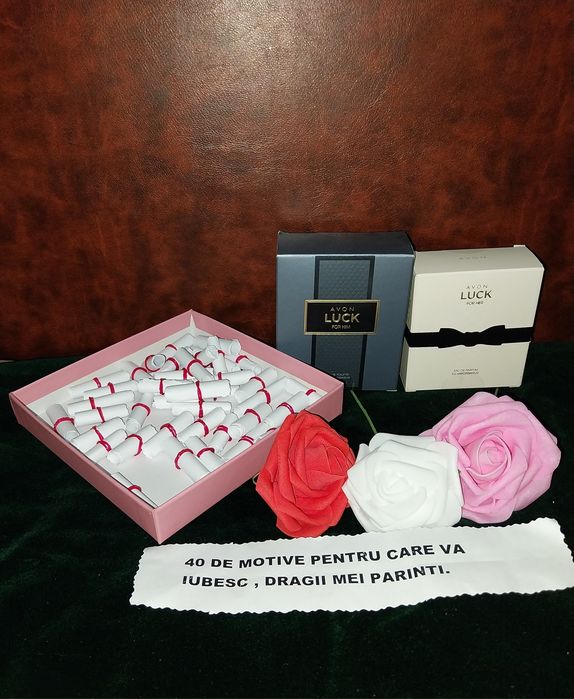 Seturi 100 de motive pentru care te iubesc  plus parfum avon
