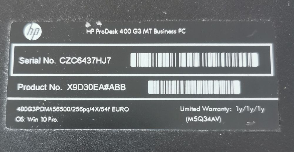 Carcasa PC HP mini tower, cu sursă
