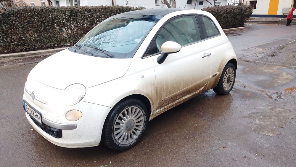 Fiat 500 alb perlat