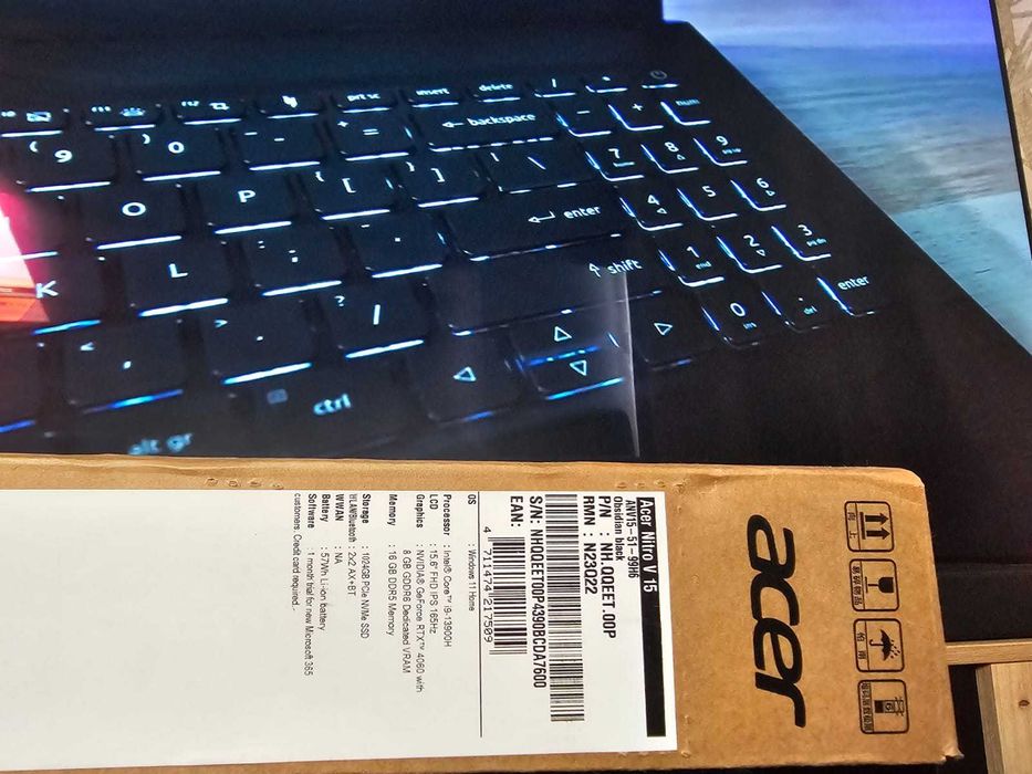Laptop sigilat Acer Nitro v15 Procesor Intel Core I9 13900h, 1Tera ssd