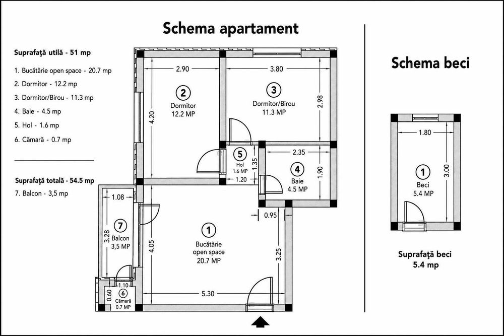 PF vând apartament cu bucatarie open-space și 2 dormitoare | Str. Cetății 331 | zona JYSK