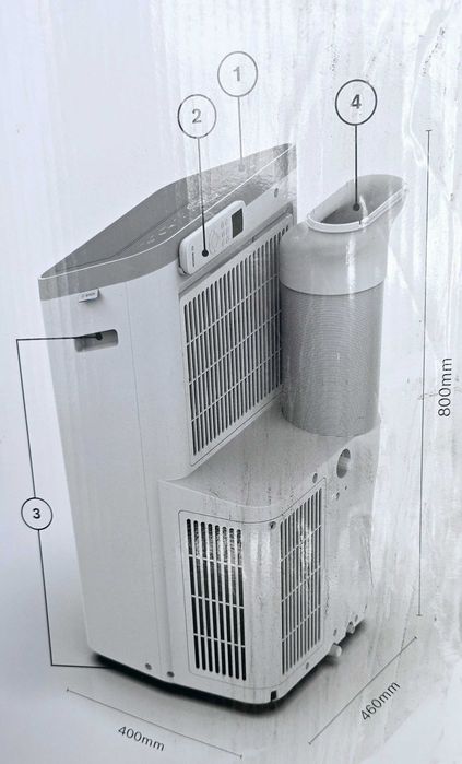 Aparat de aer conditionat mobil Bosch Cool 5000, 12000 BTU, 35 m², A+