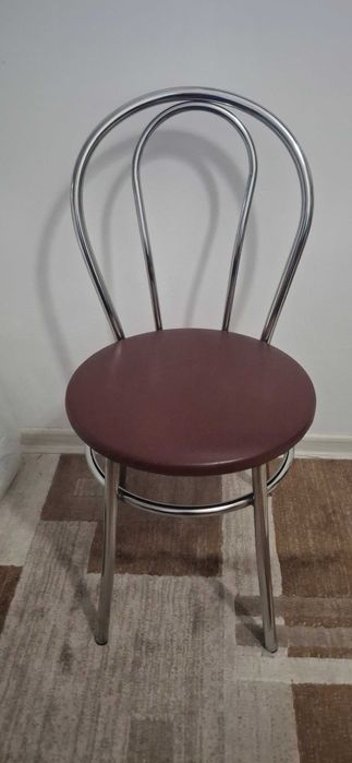 Set 4 scaune cromate pentru bucatarie