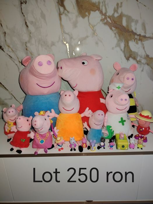 Lot  purceluși din plus peppa pig George figurine  prințesă mămică