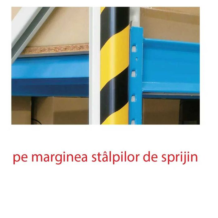 Bandă Protecție Muchii Negru-Galben 90cm