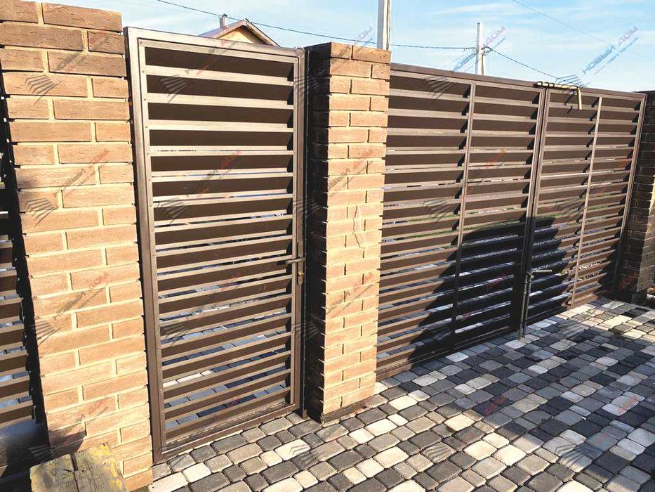 Забор жалюзи горизонтальный