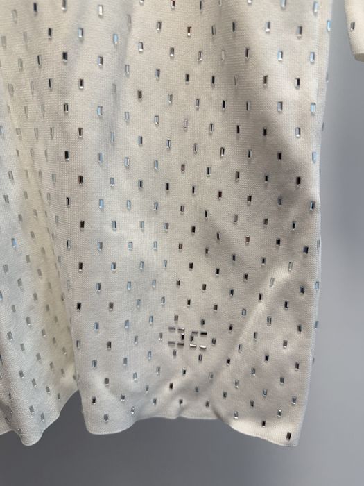 Рокля Elisabetta Franchi бяла с камъни