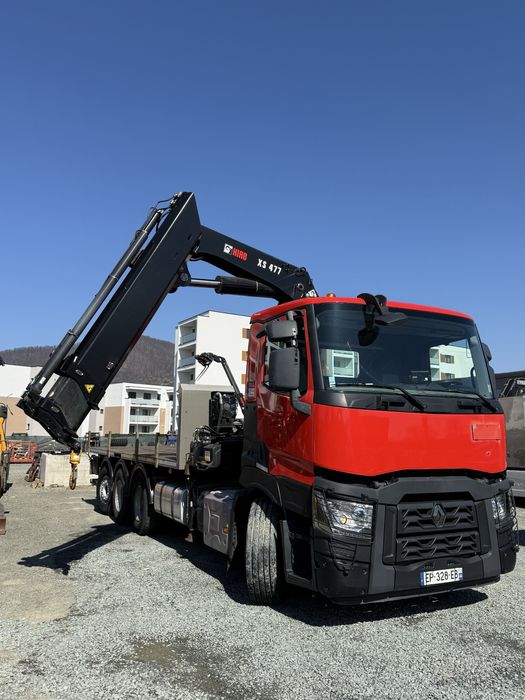 Camion Macara Renault C460 cai 8x4 an 2017 KM240 Hiab XS477 de 12 Tone