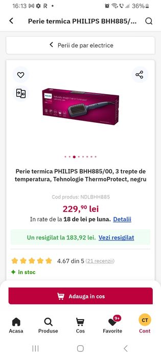 Perie termica indreptat parul Remington