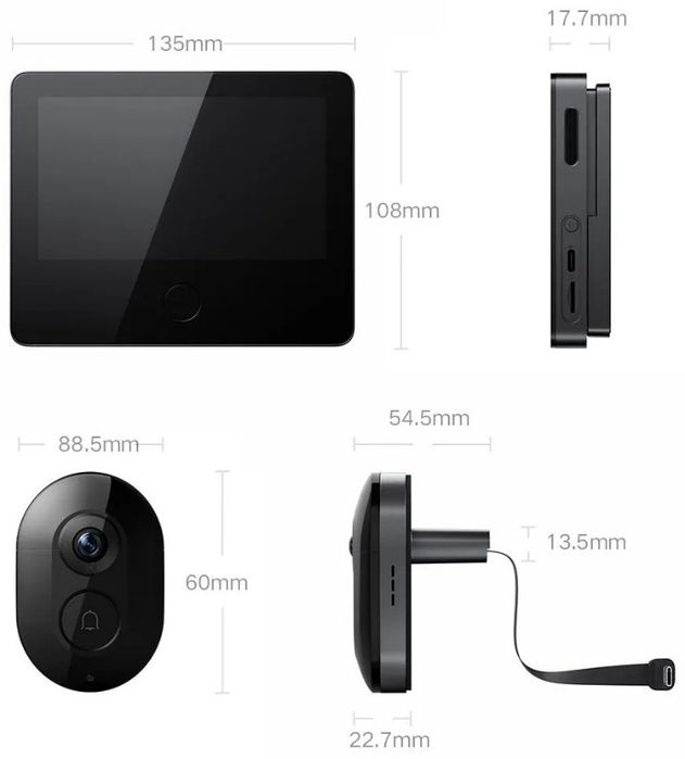 Видеоглазок видеозвонок с установкой