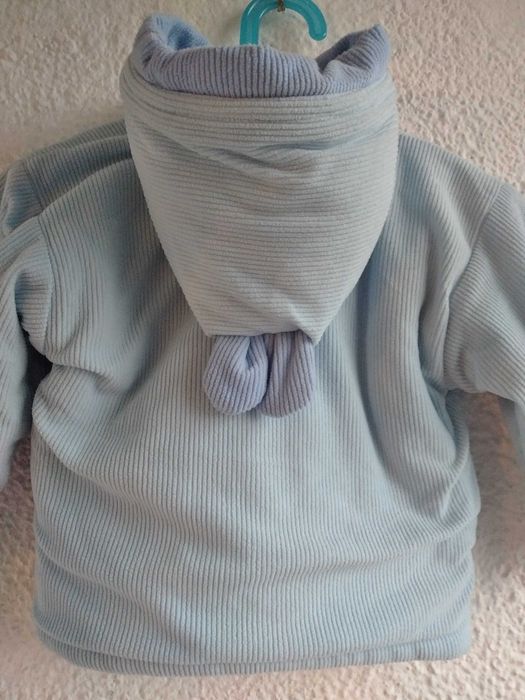 Памучно ватирано палто за бебе до 2 години