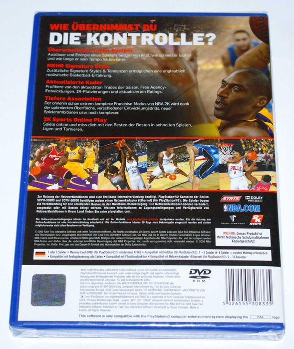 PS2 NBA 2K10 PS2 PlayStation 2 PAL NBA2K10 НОВА