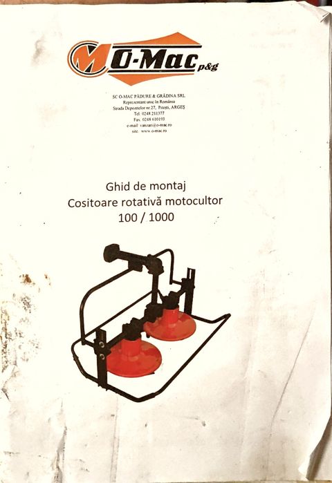 Cositoare Rotativa Motocultor 100 / 1000