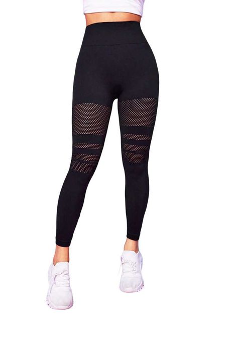 Colanti Fitness Dama Lungi Modelatori Elastici Efect Push Up Negru M