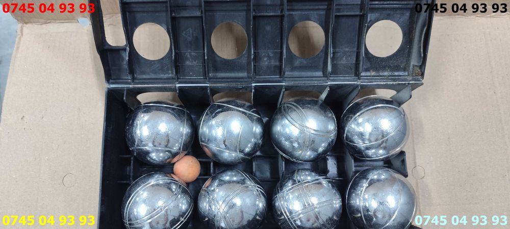 joc PENTANQUE 8 bile inox profesional