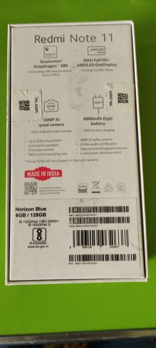 Redmi Note 9 karobka dokument bor