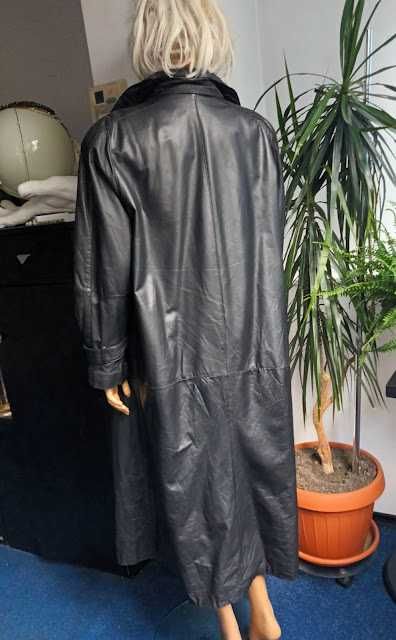 Haina maxi din piele naturala