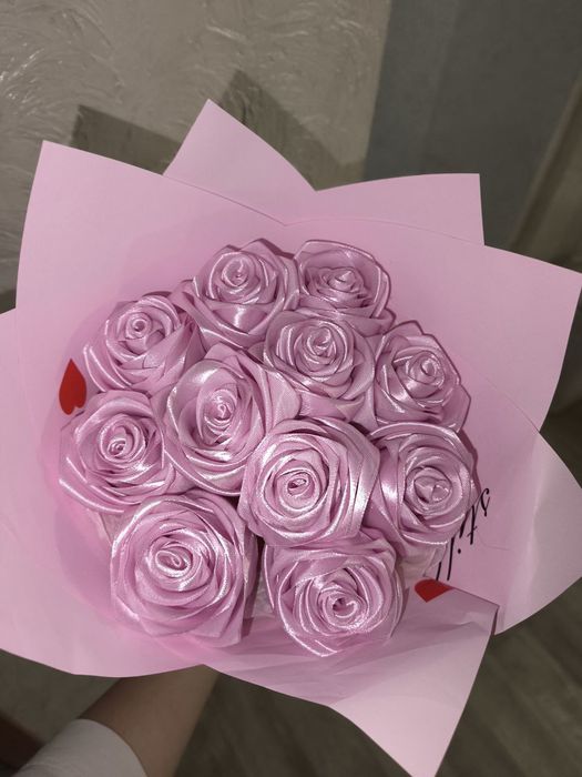 Цветы из атласной ленты