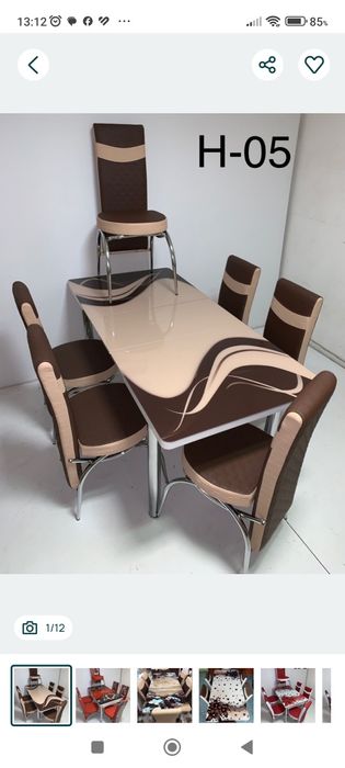 Продавам маса с 6 стола в отлично състояние