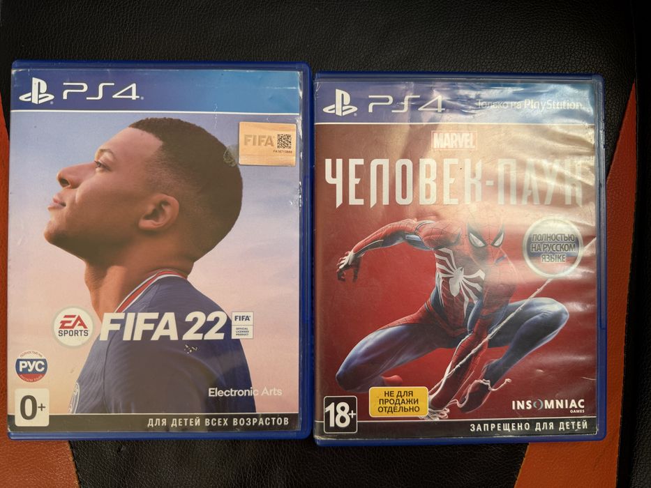 Диски пс4 ps4 ps5 Человек Паук Fifa 22