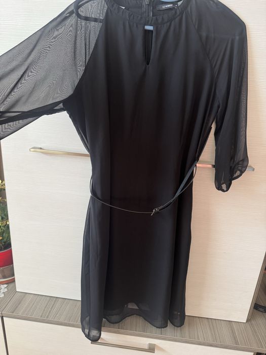 Прекрасна ефирна нова рокля с шифон и тюл