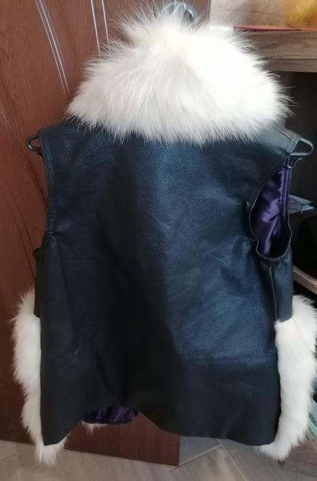 Дамски елек от естествена кожа