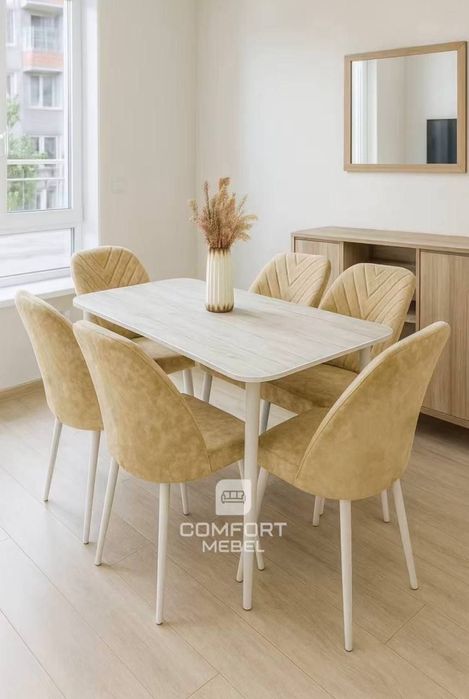 Стол и стулья от комфорт мебель