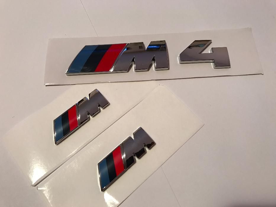 Set Emblema BMW M4 aripi/spate abs crom