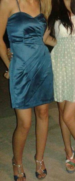 Rochie scurta verde albastru