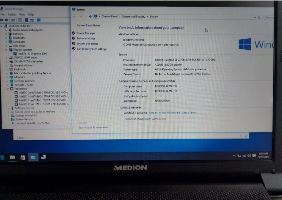Laptop Medion Akoya i3
