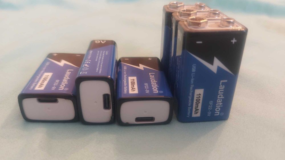 5 бр. Батерии 9V с usb за зареждане