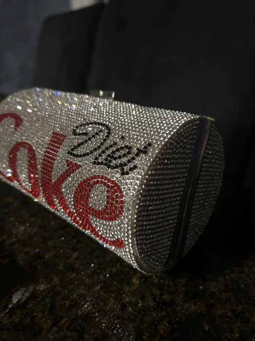 Чанта клъч Diet Coke с камъчета