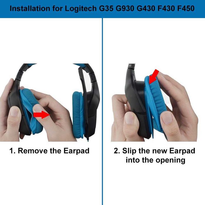 Set 2 bureti pentru casti Logitech G930 F450 G430 G431 G331 G35 G230