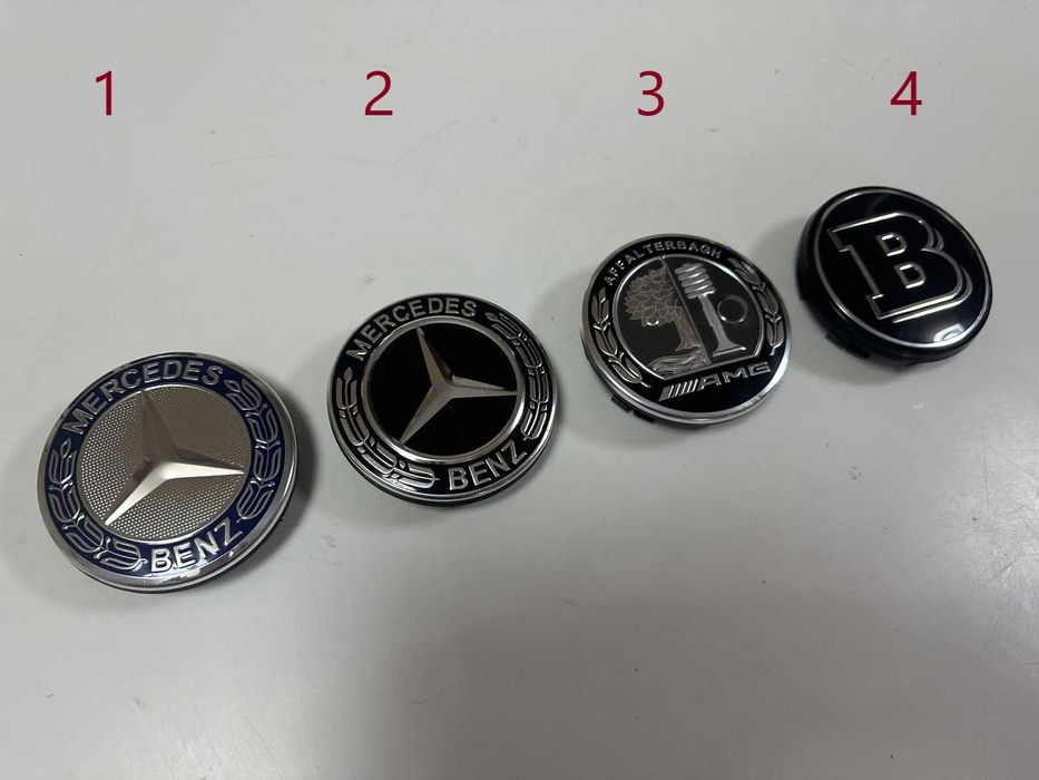 Чисто нови 4 бр. капачки за джанти мерцедес 75/65мм