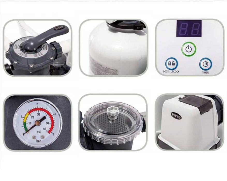 Песочный фильтр для бассейна, 10 500 л/час, Intex 26648