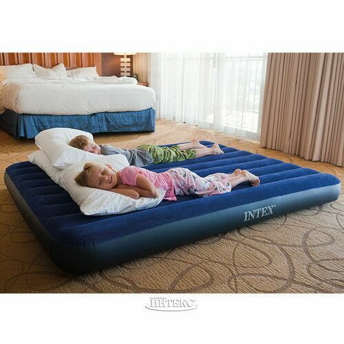Надувной матрас-203х152х25 см. 2 подушки, насос и доставка бесплатно