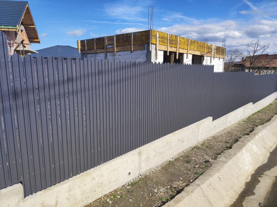 Garduri din sipca metalica, panou stil jaluzele, tabla,plasa bordurata